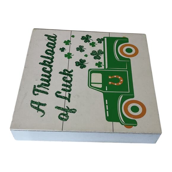 Shamrock Truck Saint Patrick’s Day Sign Ribbon Bundle Set, DIY Wreath Making Kit - Picture 3 of 6